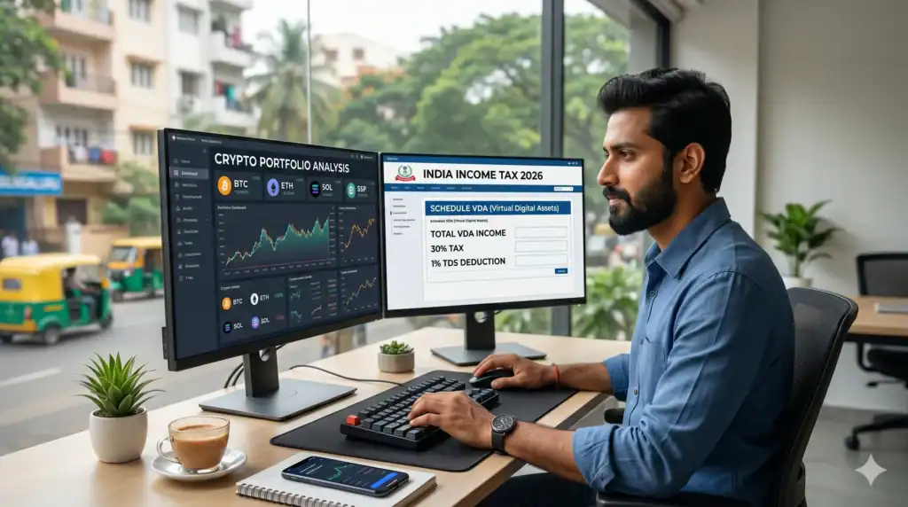 Crypto Tax India 2026: The Complete 30% VDA, 1% TDS & ITR Filing Guide