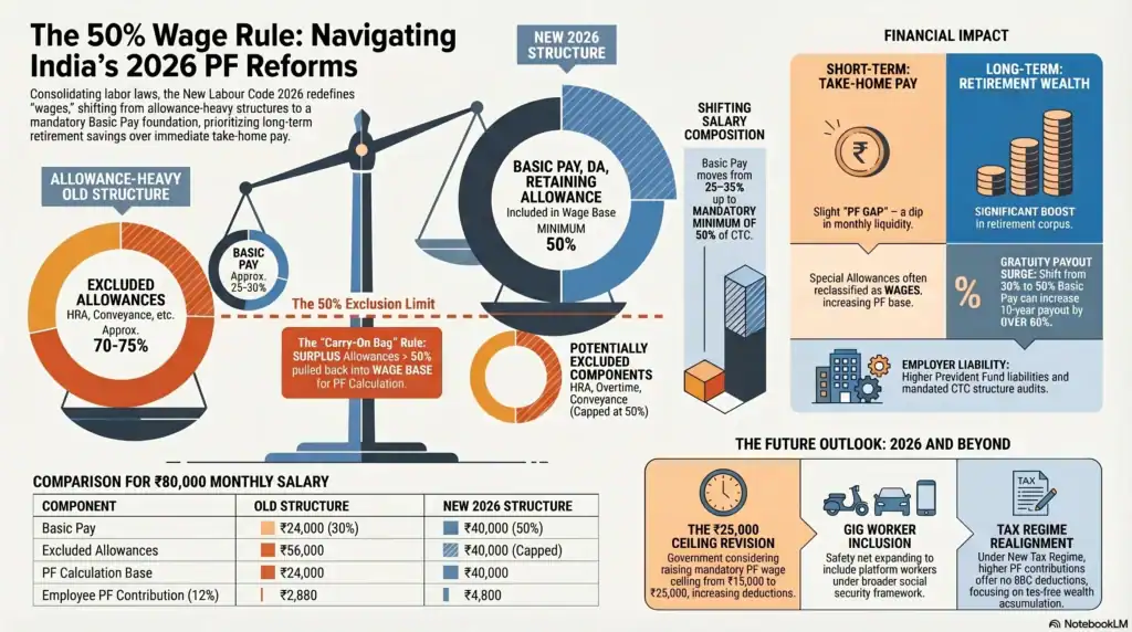 PF calculation in New Labour Code 2026