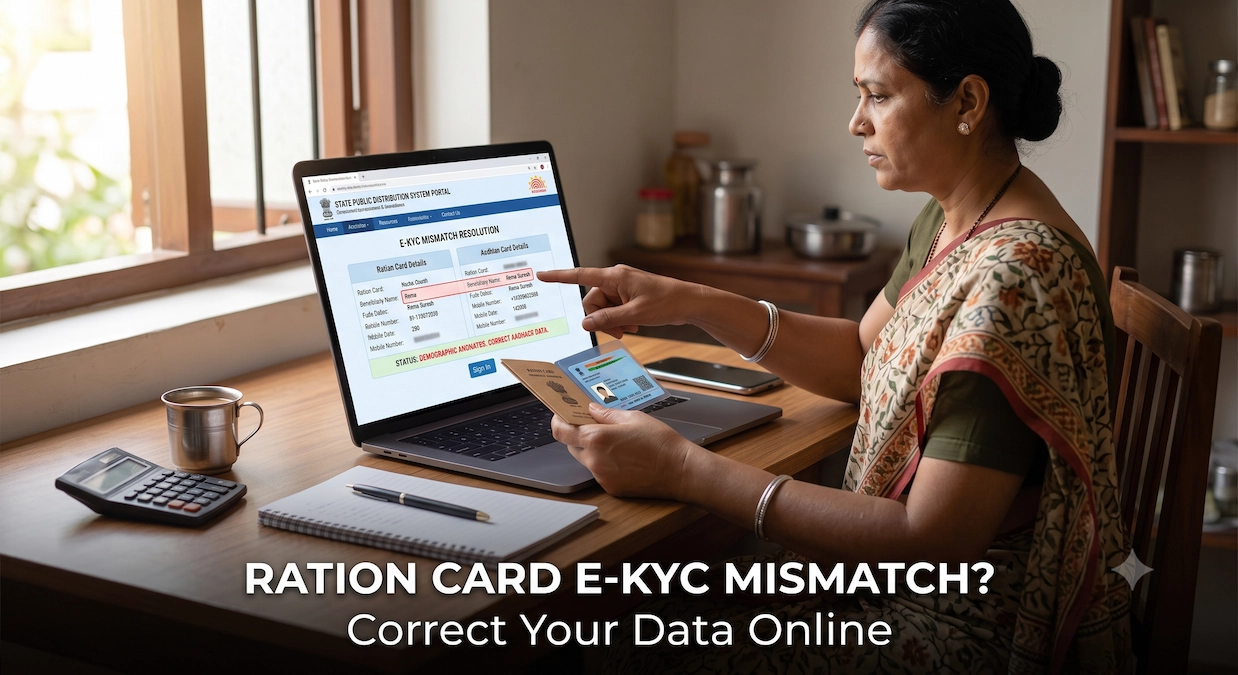Ration Card E-KYC Mismatch? A Step-by-Step Guide to Correcting Your Data Online