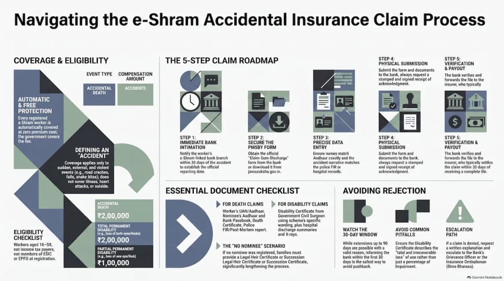 How to File an e-Shram Accidental Insurance Claim for Your Family 