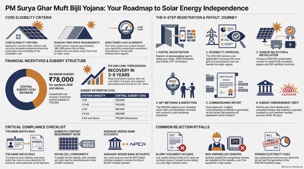PM Surya Ghar Muft Bijli Yojana registration guide 