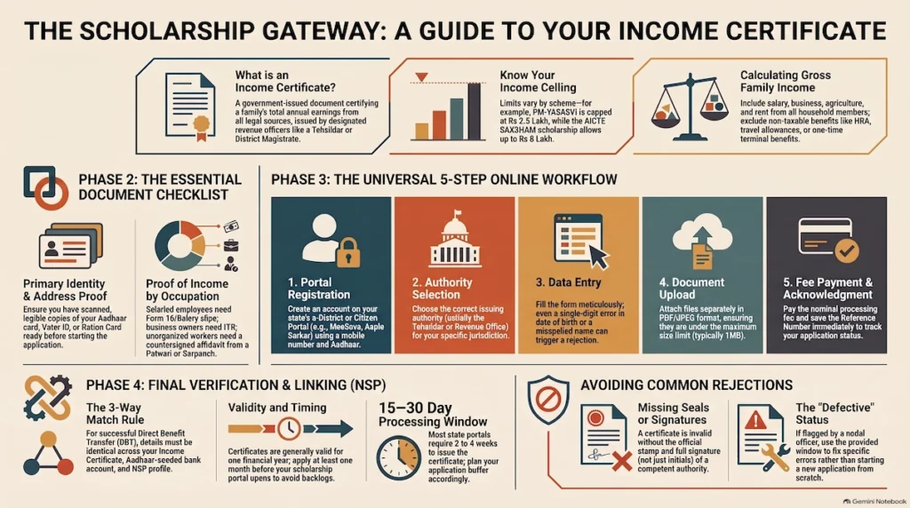 How to Apply for Income Certificate Online for Scholarships 