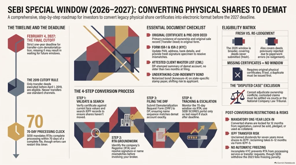 SEBI Special Window Guide on How to Convert Physical Shares into Demat Format