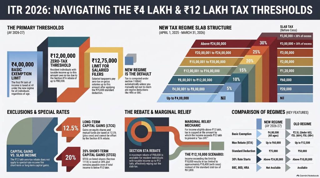 ₹4 Lakh Basic Exemption Limit ITR guide