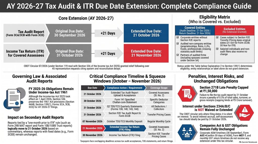 Tax Audit Report Due Date 21 October 2026 Guide